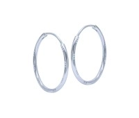 Pretty pattern Silver Hoop Earring HO-2587